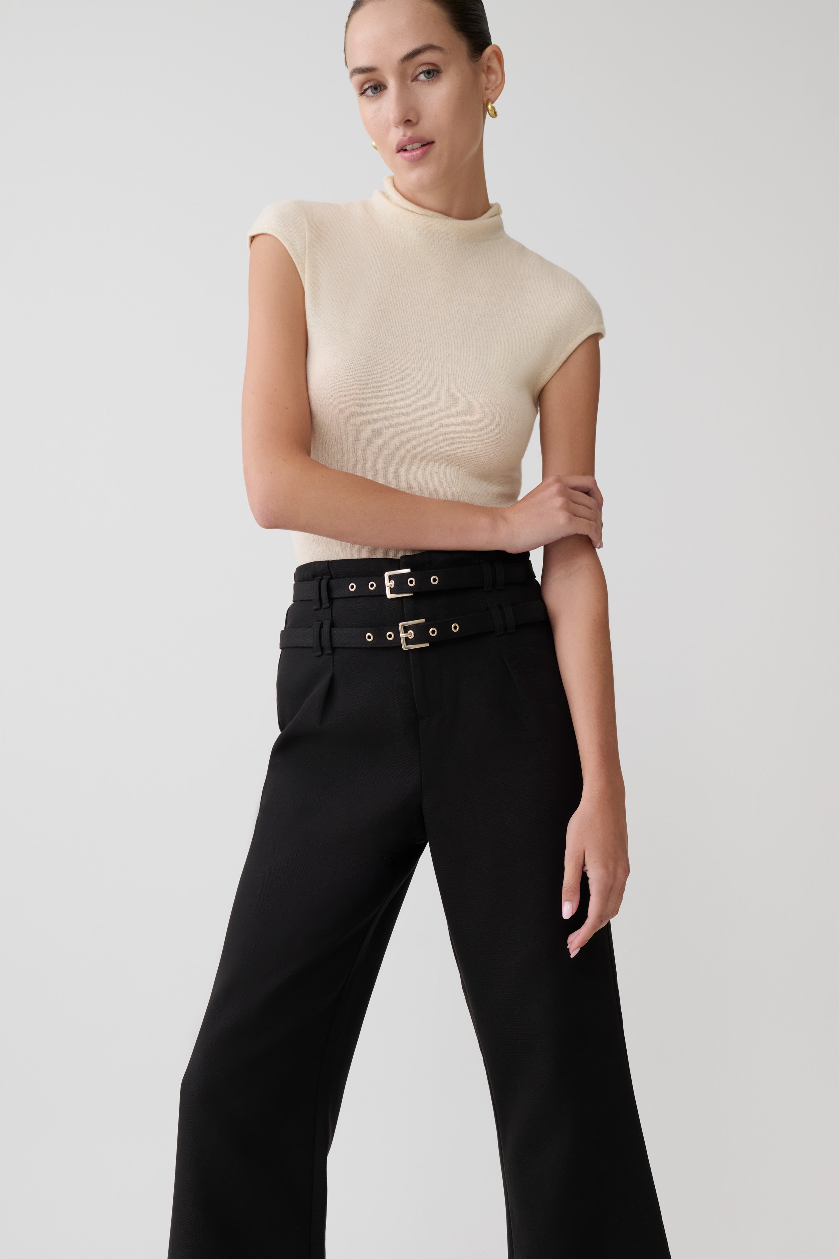Sonny Short Sleeve Knit Top - Cream