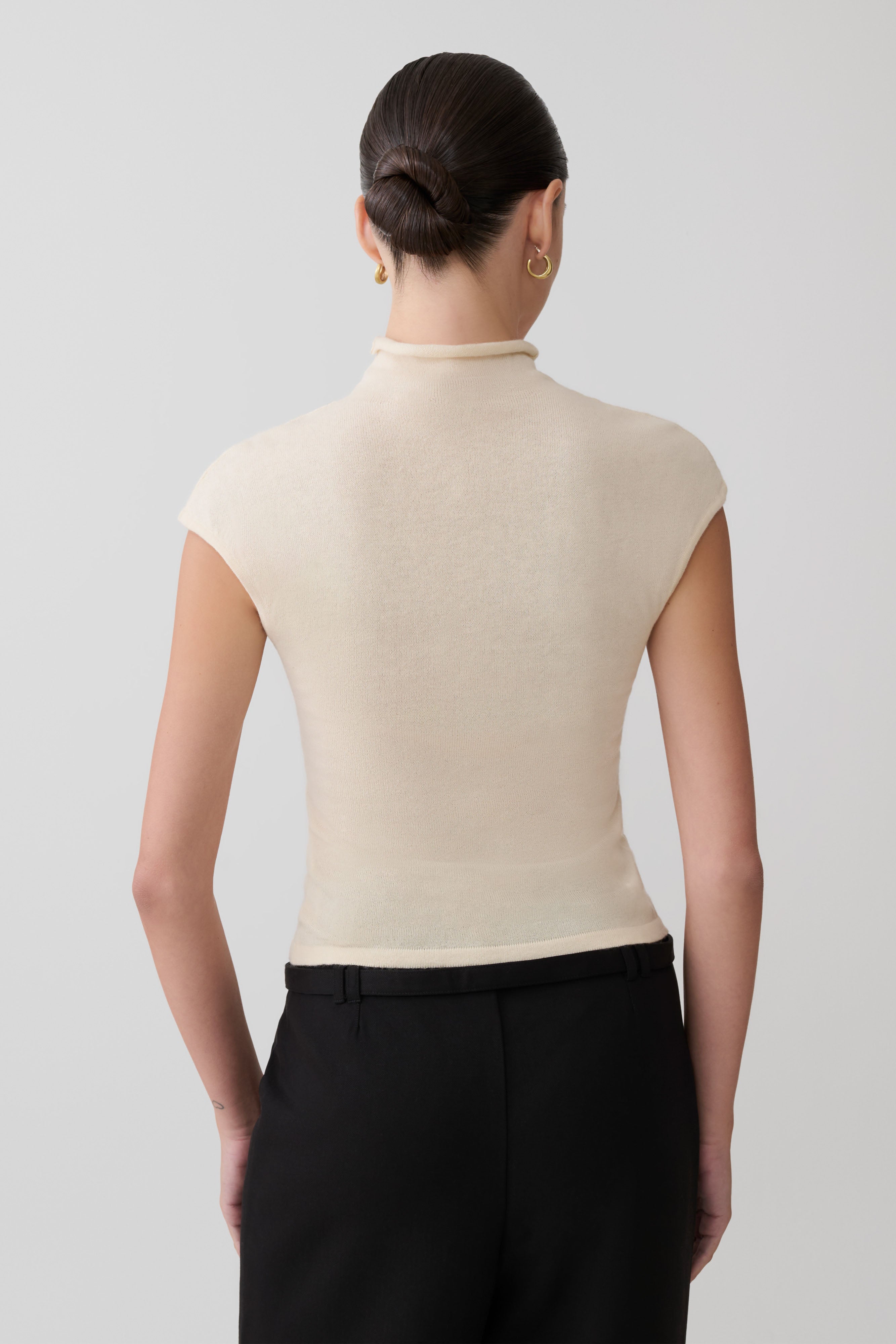 Sonny Short Sleeve Knit Top - Cream